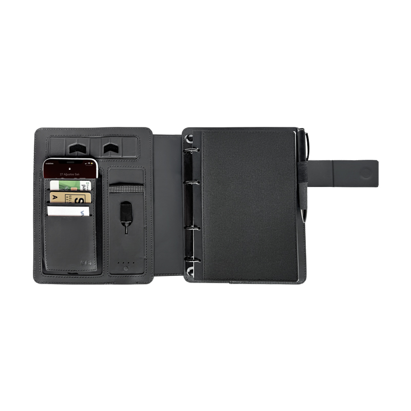 1071 PREMIUM Siyah Termo Deri Organizer Powerbank