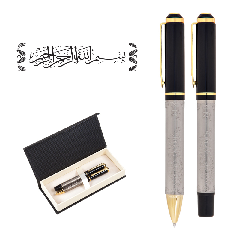  Kabartma Figürlü Metal Roller & Tükenmez Kalem Seti