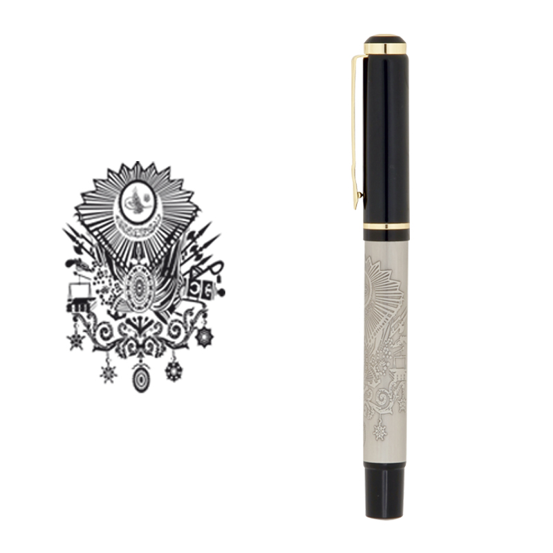  Kabartma Figürlü Metal Roller Kalem